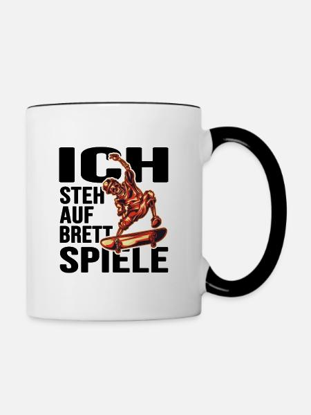 skate sk8 skateboarder halfpipe - Tasse zweifarbig - Weiß/Schwarz