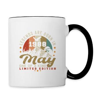 May 1988 Birthday Gift May 1988 - May 1988 - Contrasting Mug - white/black - Right