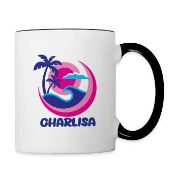 summer charlisa - Mug contrasté - blanc/noir - Droite