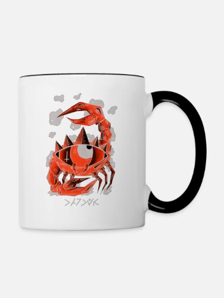 Negativer Krebs - Tasse zweifarbig - Weiß/Schwarz