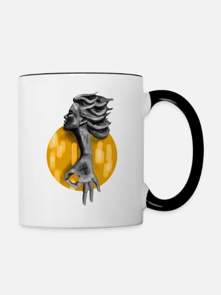 alles ist gut - Tasse zweifarbig - Weiß/Schwarz