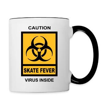 SKATE FEVER - Mug contrasté - blanc/noir - Droite