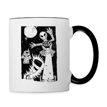 Universe - Tasse zweifarbig - Weiß/Schwarz - Rechts