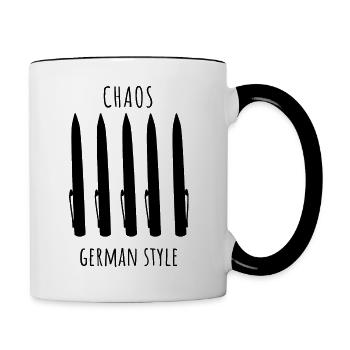 CHAOS STYLE ALLEMAND - Mug contrasté - blanc/noir - Droite