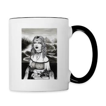 Gotische Lisa - Tasse zweifarbig - Weiß/Schwarz - Rechts