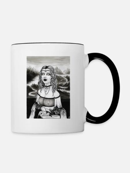 Gotische Lisa - Tasse zweifarbig - Weiß/Schwarz