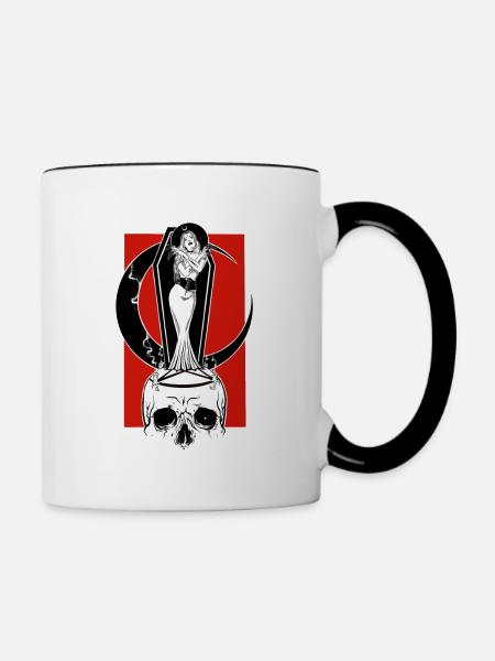 Vampir - Tasse zweifarbig - Weiß/Schwarz