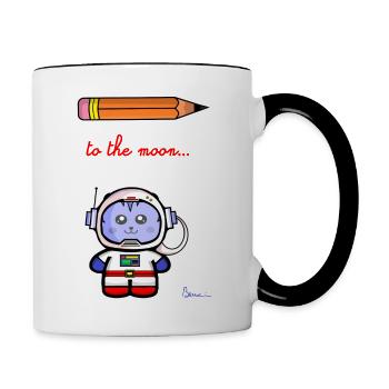 Li Ly Collection - Astro Cat Signature - Mug contrasté - blanc/noir - Droite