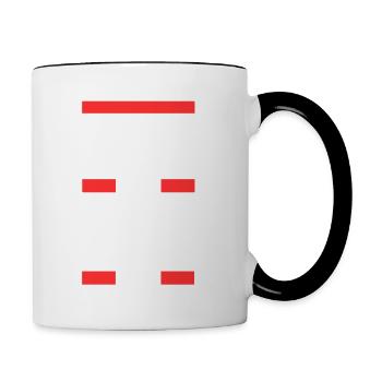 Work Less, Bike More - Contrasting Mug - white/black - Right