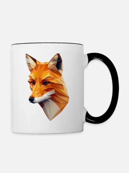 FOX - Tasse zweifarbig - Weiß/Schwarz