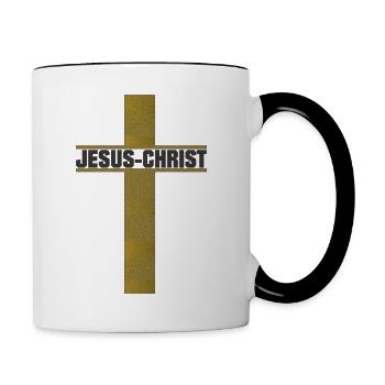 Jesus Christ - Mug contrasté - blanc/noir - Droite