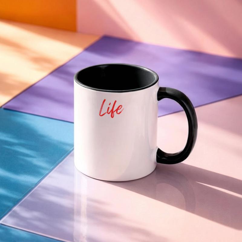 La vie est courte Coder Programmeur Tee Mug contrasté