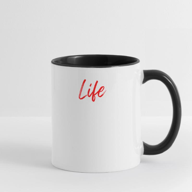 La vie est courte Coder Programmeur Tee Mug contrasté