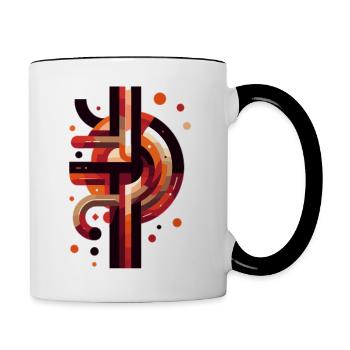 Symbole de la mythologie nordique - Mug contrasté - blanc/noir - Droite