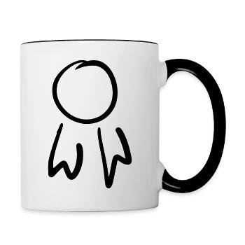 Square Badge / Order Template. Scrawl. - Contrasting Mug - white/black - Right