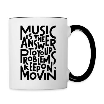 Music Is The Answer - Contrasting Mug - white/black - Right