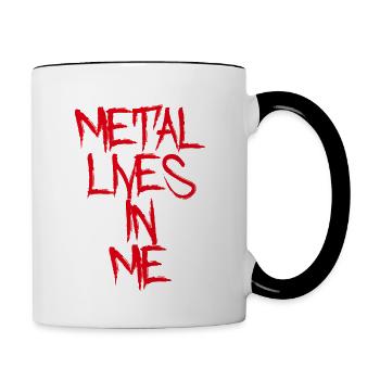 Metal Lives In Me - Contrasting Mug - white/black - Right