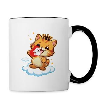 Chat - Heureux au paradis - Cats Heaven - Mug contrasté - blanc/noir - Droite