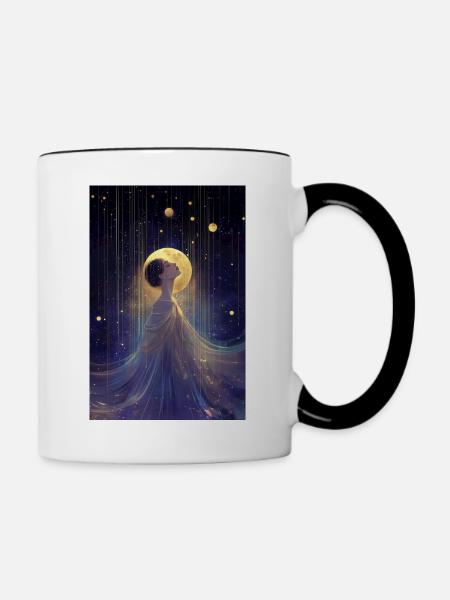 Sacred Geometry IV - Tasse zweifarbig - Weiß/Schwarz
