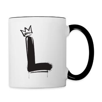 L - Contrasting Mug - white/black - Right