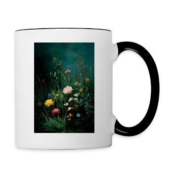 Wildflowers 0002 - Tasse zweifarbig - Weiß/Schwarz - Rechts