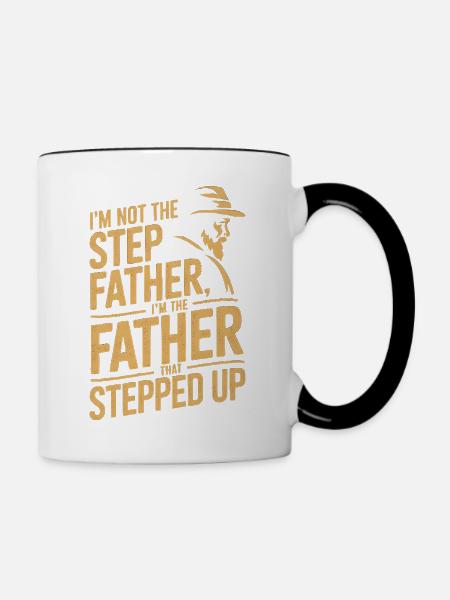 Der Vater, der auftrat - Tasse zweifarbig - Weiß/Schwarz