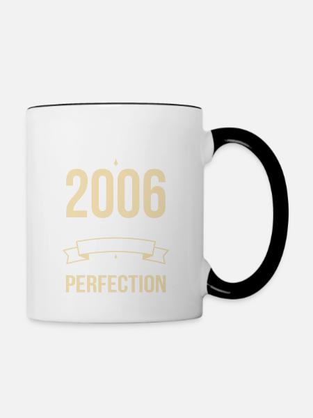 2006 – Perfekt gereift - Tasse zweifarbig - Weiß/Schwarz