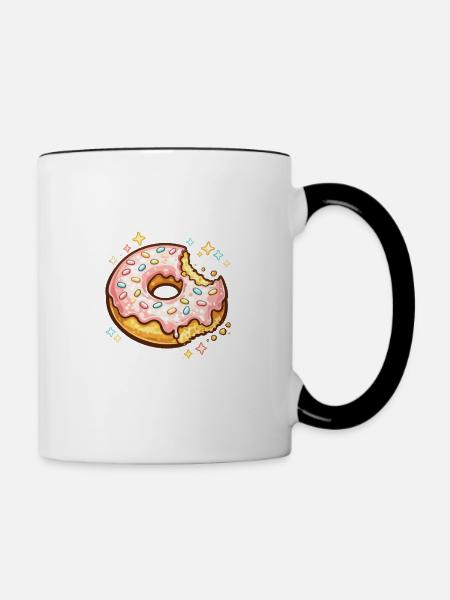 Donut Funkel Sprinkles - Tasse zweifarbig - Weiß/Schwarz