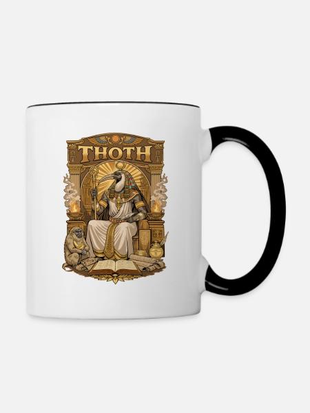 Thron von THOTH - Tasse zweifarbig - Weiß/Schwarz
