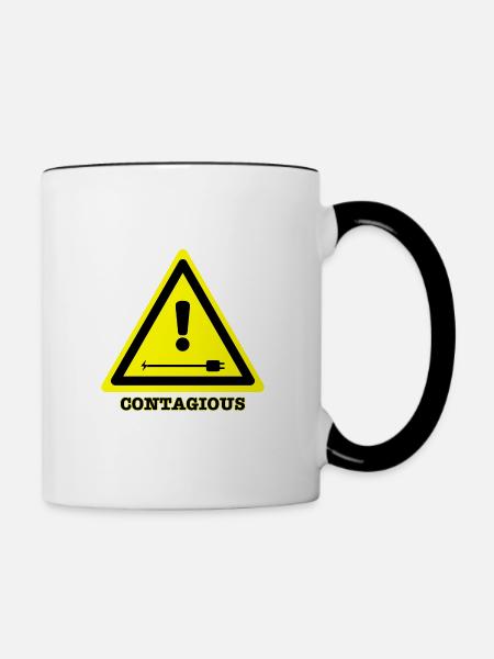 Ansteckend joke (EN) - Tasse zweifarbig - Weiß/Schwarz