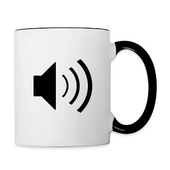Speaker PC Computer icon - Contrasting Mug - white/black - Right