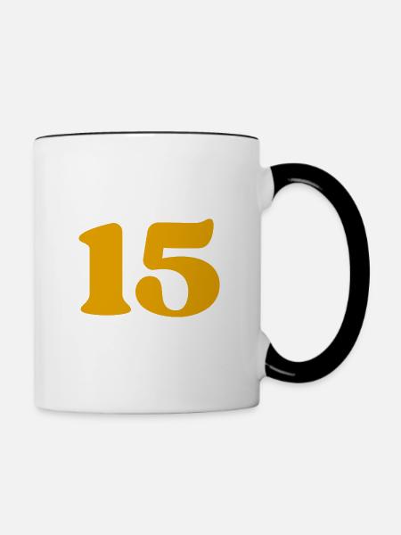 15 - Tasse zweifarbig - Weiß/Schwarz