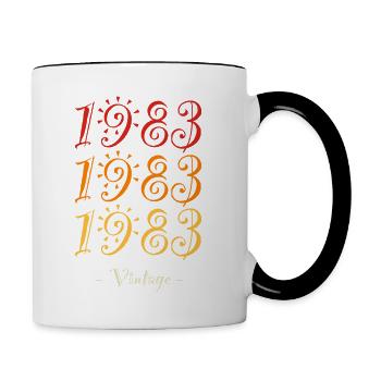 1983 vintage - Contrasting Mug - white/black - Right