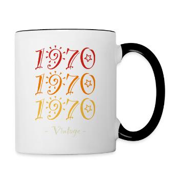 1970 vintage - Contrasting Mug - white/black - Right