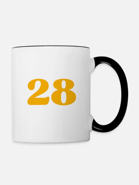 28 - Tasse zweifarbig - Weiß/Schwarz