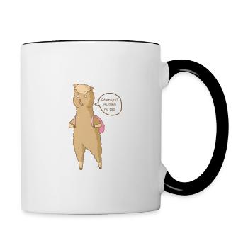 Adventure? ALPAKA my bag! Sweet Alpaca - Contrasting Mug - white/black - Right