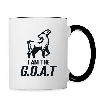 Ich bin die Ziege - Tasse zweifarbig - Weiß/Schwarz - Rechts