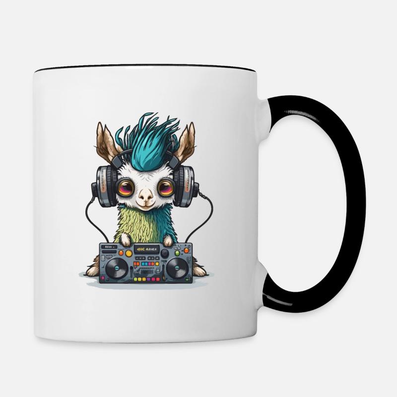Llama Groove Records - Mug contrasté - blanc/noir