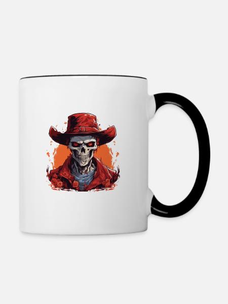 Skullhead 1 - Tasse zweifarbig - Weiß/Schwarz