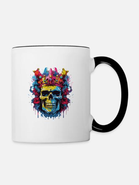 Skull King 2 - Tasse zweifarbig - Weiß/Schwarz