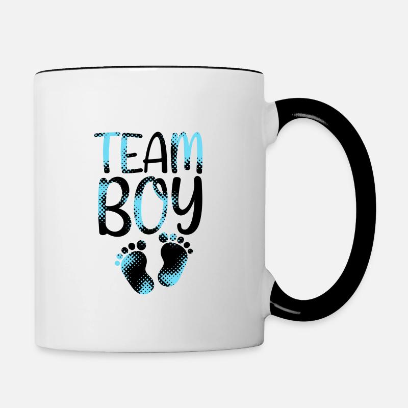 Team Boy - Tasse zweifarbig - Weiß/Schwarz