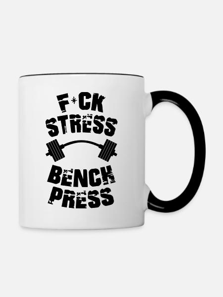 Fitness - Tasse zweifarbig - Weiß/Schwarz