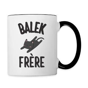 Balek frère - Mug contrasté - blanc/noir - Droite