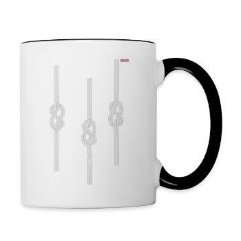 Navy Rope Knot - Contrasting Mug - white/black - Right
