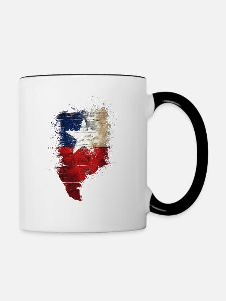 Bundesstaat Texas - Tasse zweifarbig - Weiß/Schwarz