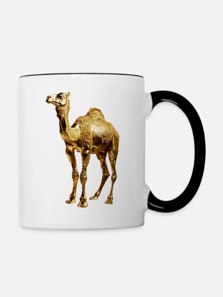 Kamel - Tasse zweifarbig - Weiß/Schwarz