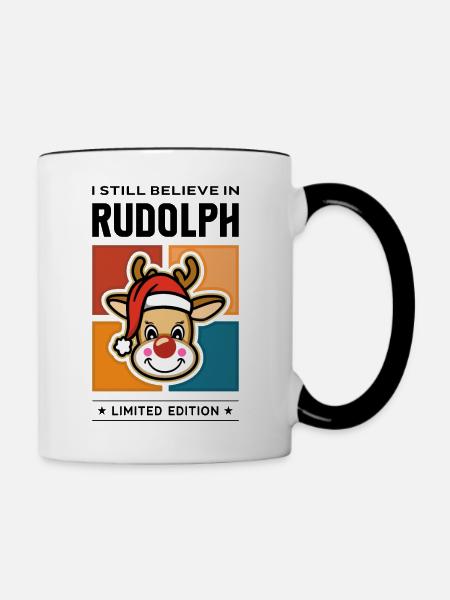 Rudolph - Tasse zweifarbig - Weiß/Schwarz