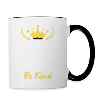 Keep Calm and Be Kind - Mug contrasté - blanc/noir - Droite