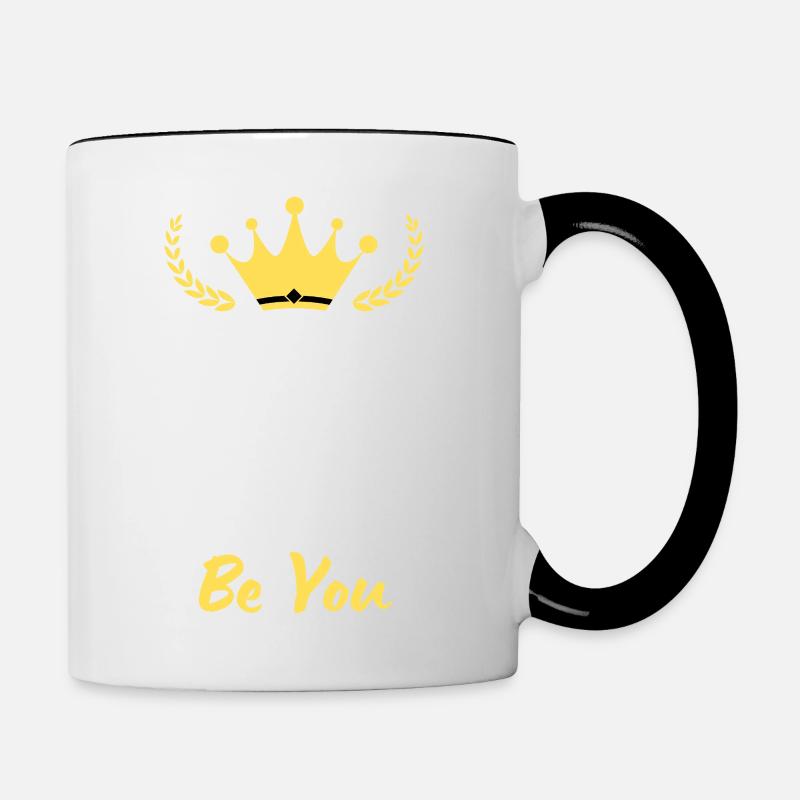 “Keep Calm and Be You” - Soyez authentique - Mug contrasté - blanc/noir