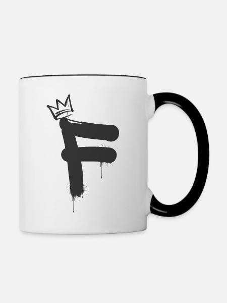 F - Tasse zweifarbig - Weiß/Schwarz